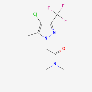 2-[4-chloro-5-methyl-3-(trifluoromethyl)-1H-pyrazol-1-yl]-N,N-diethylacetamide