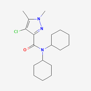 4-chloro-N,N-dicyclohexyl-1,5-dimethyl-1H-pyrazole-3-carboxamide