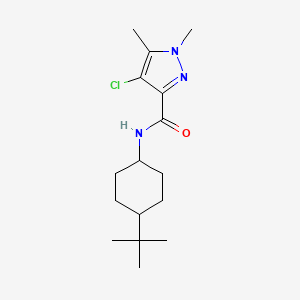 N-[4-(TERT-BUTYL)CYCLOHEXYL]-4-CHLORO-1,5-DIMETHYL-1H-PYRAZOLE-3-CARBOXAMIDE