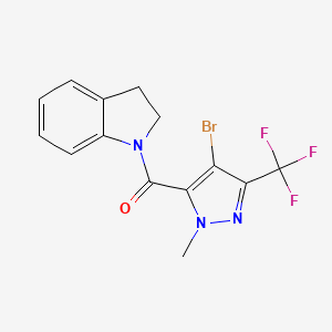 [4-bromo-1-methyl-3-(trifluoromethyl)-1H-pyrazol-5-yl](2,3-dihydro-1H-indol-1-yl)methanone