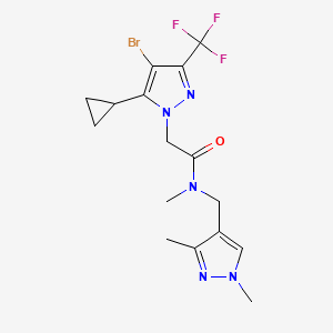 2-[4-bromo-5-cyclopropyl-3-(trifluoromethyl)-1H-pyrazol-1-yl]-N-[(1,3-dimethyl-1H-pyrazol-4-yl)methyl]-N-methylacetamide