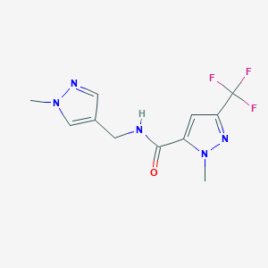 1-methyl-N-[(1-methyl-1H-pyrazol-4-yl)methyl]-3-(trifluoromethyl)-1H-pyrazole-5-carboxamide