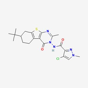 N-[7-(TERT-BUTYL)-2-METHYL-4-OXO-5,6,7,8-TETRAHYDRO[1]BENZOTHIENO[2,3-D]PYRIMIDIN-3(4H)-YL]-4-CHLORO-1-METHYL-1H-PYRAZOLE-3-CARBOXAMIDE