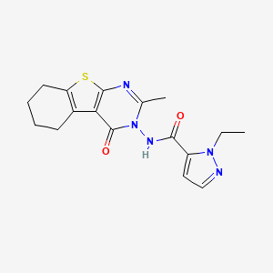 1-ETHYL-N-[2-METHYL-4-OXO-5,6,7,8-TETRAHYDRO[1]BENZOTHIENO[2,3-D]PYRIMIDIN-3(4H)-YL]-1H-PYRAZOLE-5-CARBOXAMIDE