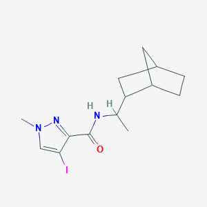 molecular formula C14H20IN3O B4375616 N-(1-bicyclo[2.2.1]hept-2-ylethyl)-4-iodo-1-methyl-1H-pyrazole-3-carboxamide 