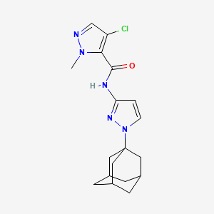 molecular formula C18H22ClN5O B4375621 N-[1-(1-adamantyl)-1H-pyrazol-3-yl]-4-chloro-1-methyl-1H-pyrazole-5-carboxamide 