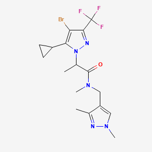 2-[4-bromo-5-cyclopropyl-3-(trifluoromethyl)-1H-pyrazol-1-yl]-N-[(1,3-dimethyl-1H-pyrazol-4-yl)methyl]-N-methylpropanamide