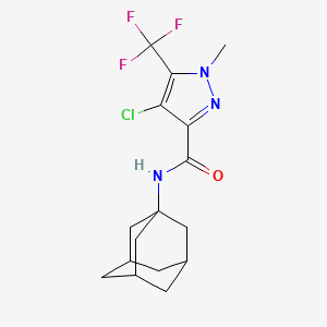 N-(1-ADAMANTYL)-4-CHLORO-1-METHYL-5-(TRIFLUOROMETHYL)-1H-PYRAZOLE-3-CARBOXAMIDE