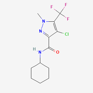 4-chloro-N-cyclohexyl-1-methyl-5-(trifluoromethyl)-1H-pyrazole-3-carboxamide