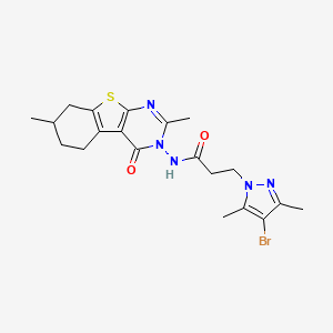 3-(4-BROMO-3,5-DIMETHYL-1H-PYRAZOL-1-YL)-N-[2,7-DIMETHYL-4-OXO-5,6,7,8-TETRAHYDRO[1]BENZOTHIENO[2,3-D]PYRIMIDIN-3(4H)-YL]PROPANAMIDE