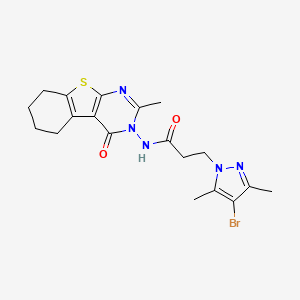 3-(4-BROMO-3,5-DIMETHYL-1H-PYRAZOL-1-YL)-N-[2-METHYL-4-OXO-5,6,7,8-TETRAHYDRO[1]BENZOTHIENO[2,3-D]PYRIMIDIN-3(4H)-YL]PROPANAMIDE