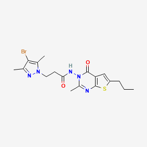 3-(4-BROMO-3,5-DIMETHYL-1H-PYRAZOL-1-YL)-N-[2-METHYL-4-OXO-6-PROPYLTHIENO[2,3-D]PYRIMIDIN-3(4H)-YL]PROPANAMIDE