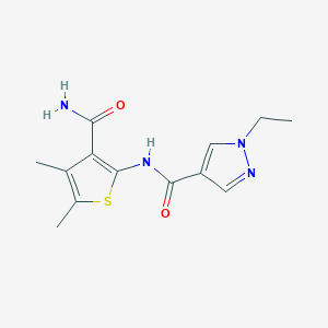 N-[3-(aminocarbonyl)-4,5-dimethyl-2-thienyl]-1-ethyl-1H-pyrazole-4-carboxamide