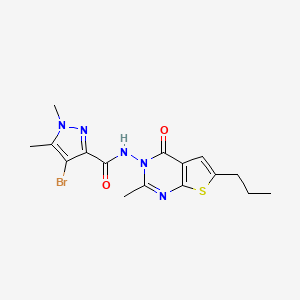 4-BROMO-1,5-DIMETHYL-N-[2-METHYL-4-OXO-6-PROPYLTHIENO[2,3-D]PYRIMIDIN-3(4H)-YL]-1H-PYRAZOLE-3-CARBOXAMIDE