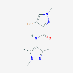 4-bromo-1-methyl-N-(1,3,5-trimethyl-1H-pyrazol-4-yl)-1H-pyrazole-3-carboxamide