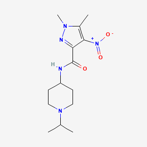 N-(1-ISOPROPYL-4-PIPERIDYL)-1,5-DIMETHYL-4-NITRO-1H-PYRAZOLE-3-CARBOXAMIDE