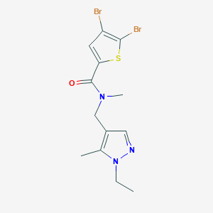 4,5-dibromo-N-[(1-ethyl-5-methyl-1H-pyrazol-4-yl)methyl]-N-methyl-2-thiophenecarboxamide