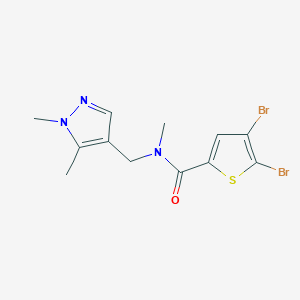 4,5-dibromo-N-[(1,5-dimethyl-1H-pyrazol-4-yl)methyl]-N-methyl-2-thiophenecarboxamide