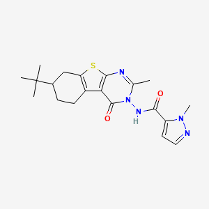 N-[7-(TERT-BUTYL)-2-METHYL-4-OXO-5,6,7,8-TETRAHYDRO[1]BENZOTHIENO[2,3-D]PYRIMIDIN-3(4H)-YL]-1-METHYL-1H-PYRAZOLE-5-CARBOXAMIDE