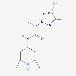 2-(4-BROMO-3-METHYL-1H-PYRAZOL-1-YL)-N-(2,2,6,6-TETRAMETHYL-4-PIPERIDYL)PROPANAMIDE