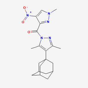 molecular formula C20H25N5O3 B4375828 [4-(1-ADAMANTYL)-3,5-DIMETHYL-1H-PYRAZOL-1-YL](1-METHYL-4-NITRO-1H-PYRAZOL-3-YL)METHANONE 