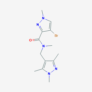 4-bromo-N,1-dimethyl-N-[(1,3,5-trimethyl-1H-pyrazol-4-yl)methyl]-1H-pyrazole-3-carboxamide