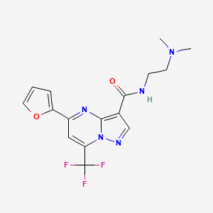 N-[2-(dimethylamino)ethyl]-5-(2-furyl)-7-(trifluoromethyl)pyrazolo[1,5-a]pyrimidine-3-carboxamide