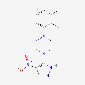 molecular formula C15H19N5O2 B4375897 1-(2,3-dimethylphenyl)-4-(4-nitro-1H-pyrazol-5-yl)piperazine 