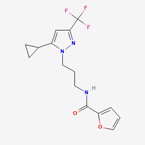 N-{3-[5-cyclopropyl-3-(trifluoromethyl)-1H-pyrazol-1-yl]propyl}-2-furamide