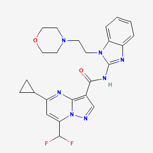 5-CYCLOPROPYL-7-(DIFLUOROMETHYL)-N-[1-(2-MORPHOLINOETHYL)-1H-1,3-BENZIMIDAZOL-2-YL]PYRAZOLO[1,5-A]PYRIMIDINE-3-CARBOXAMIDE