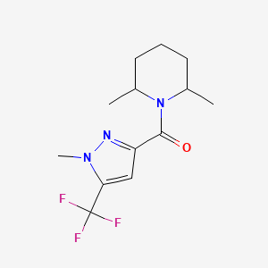 2,6-dimethyl-1-{[1-methyl-5-(trifluoromethyl)-1H-pyrazol-3-yl]carbonyl}piperidine