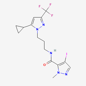 N-{3-[5-cyclopropyl-3-(trifluoromethyl)-1H-pyrazol-1-yl]propyl}-4-iodo-1-methyl-1H-pyrazole-5-carboxamide