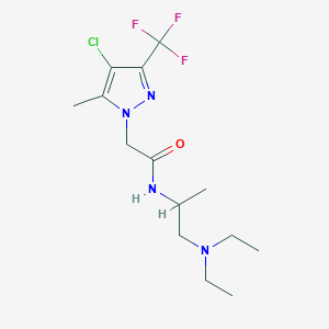 2-[4-chloro-5-methyl-3-(trifluoromethyl)-1H-pyrazol-1-yl]-N-[2-(diethylamino)-1-methylethyl]acetamide