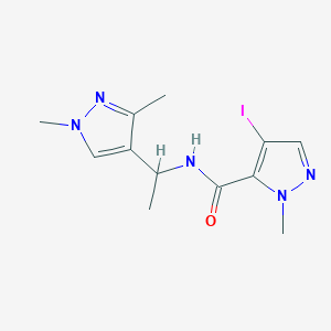 N-[1-(1,3-dimethyl-1H-pyrazol-4-yl)ethyl]-4-iodo-1-methyl-1H-pyrazole-5-carboxamide