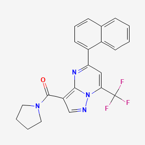 [5-(1-NAPHTHYL)-7-(TRIFLUOROMETHYL)PYRAZOLO[1,5-A]PYRIMIDIN-3-YL](1-PYRROLIDINYL)METHANONE