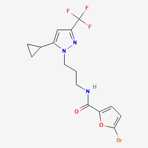 5-bromo-N-{3-[5-cyclopropyl-3-(trifluoromethyl)-1H-pyrazol-1-yl]propyl}-2-furamide