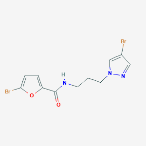 molecular formula C11H11Br2N3O2 B4376148 5-BROMO-N~2~-[3-(4-BROMO-1H-PYRAZOL-1-YL)PROPYL]-2-FURAMIDE 