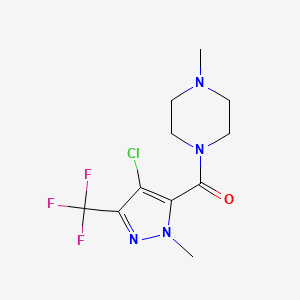 [4-CHLORO-1-METHYL-3-(TRIFLUOROMETHYL)-1H-PYRAZOL-5-YL](4-METHYLPIPERAZINO)METHANONE