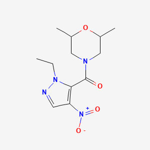 (2,6-DIMETHYLMORPHOLINO)(1-ETHYL-4-NITRO-1H-PYRAZOL-5-YL)METHANONE