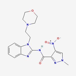 1-METHYL-N-[1-(2-MORPHOLINOETHYL)-1H-1,3-BENZIMIDAZOL-2-YL]-4-NITRO-1H-PYRAZOLE-3-CARBOXAMIDE