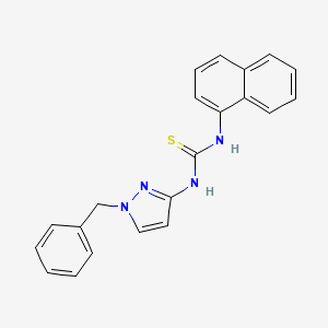 molecular formula C21H18N4S B4376239 N-(1-BENZYL-1H-PYRAZOL-3-YL)-N'-(1-NAPHTHYL)THIOUREA 