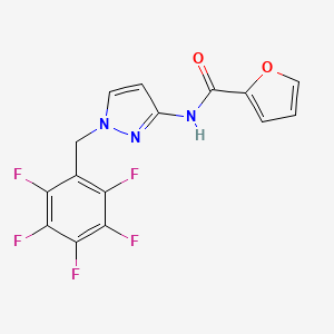 molecular formula C15H8F5N3O2 B4376277 N-[1-(2,3,4,5,6-PENTAFLUOROBENZYL)-1H-PYRAZOL-3-YL]-2-FURAMIDE 