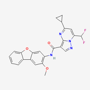 molecular formula C24H18F2N4O3 B4376286 5-cyclopropyl-7-(difluoromethyl)-N-(2-methoxydibenzo[b,d]furan-3-yl)pyrazolo[1,5-a]pyrimidine-3-carboxamide 