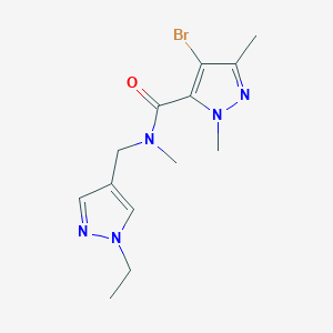 4-bromo-N-[(1-ethyl-1H-pyrazol-4-yl)methyl]-N,1,3-trimethyl-1H-pyrazole-5-carboxamide