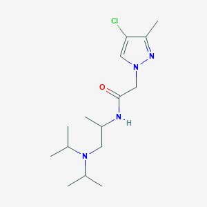 2-(4-chloro-3-methyl-1H-pyrazol-1-yl)-N-[2-(diisopropylamino)-1-methylethyl]acetamide