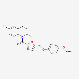 {5-[(4-ETHOXYPHENOXY)METHYL]-2-FURYL}[6-FLUORO-2-METHYL-3,4-DIHYDRO-1(2H)-QUINOLINYL]METHANONE