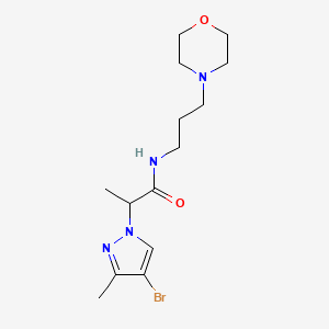 molecular formula C14H23BrN4O2 B4376345 2-(4-BROMO-3-METHYL-1H-PYRAZOL-1-YL)-N-(3-MORPHOLINOPROPYL)PROPANAMIDE 