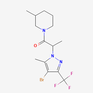 2-[4-BROMO-5-METHYL-3-(TRIFLUOROMETHYL)-1H-PYRAZOL-1-YL]-1-(3-METHYLPIPERIDINO)-1-PROPANONE