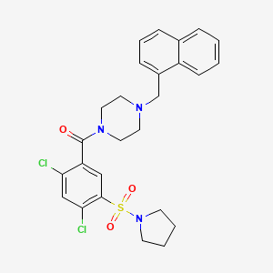 [2,4-DICHLORO-5-(1-PYRROLIDINYLSULFONYL)PHENYL][4-(1-NAPHTHYLMETHYL)PIPERAZINO]METHANONE