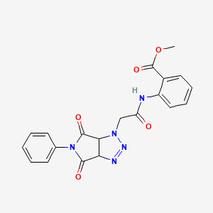 methyl 2-{[(4,6-dioxo-5-phenyl-4,5,6,6a-tetrahydropyrrolo[3,4-d][1,2,3]triazol-1(3aH)-yl)acetyl]amino}benzoate